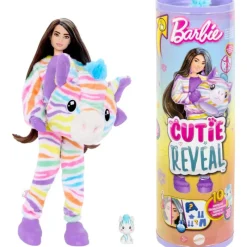 Barbie Cutie Reveal Sueños de Colores Muñeca Cebra> Muñecas