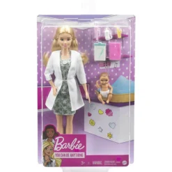 Barbie Doctora con Bebé> Muñecas