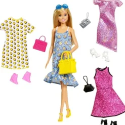 Barbie Fashionista con 4 Modas> Muñecas