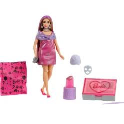 Barbie Muñeca Pink Sparkle de la Serie Glam Party de Party Unboxed y Accesorios> Muñecas