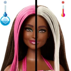 Barbie Party Unboxed Muñeca Roja con 10 Sorpresas> Muñecas