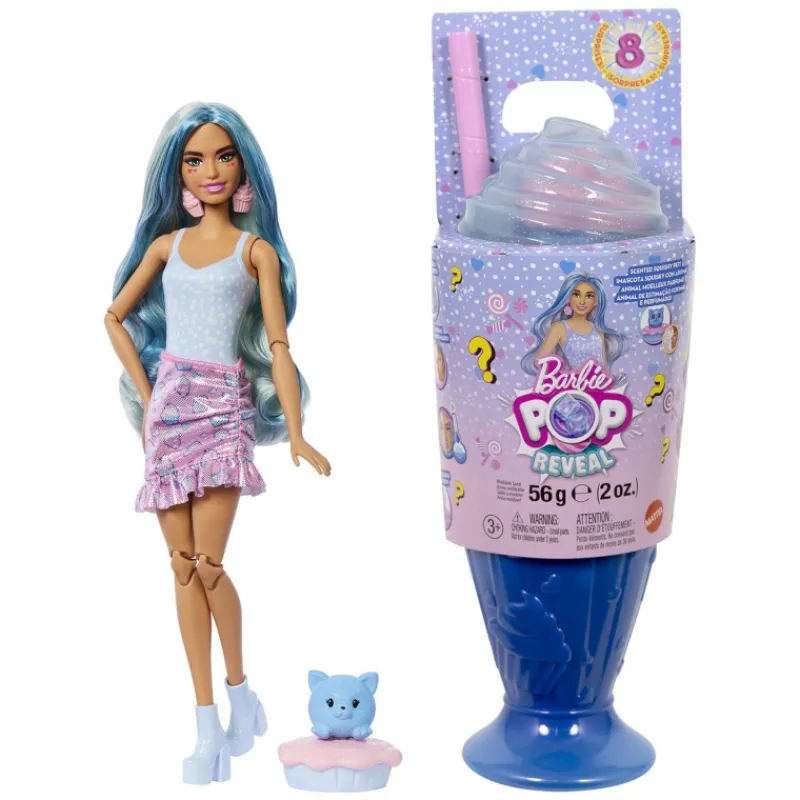 Barbie Pop Reveal Colección Dulces Muñeca Cool Cupcake y Mascota> Muñecas