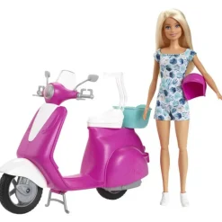 Barbie y Su Scooter> Muñecas