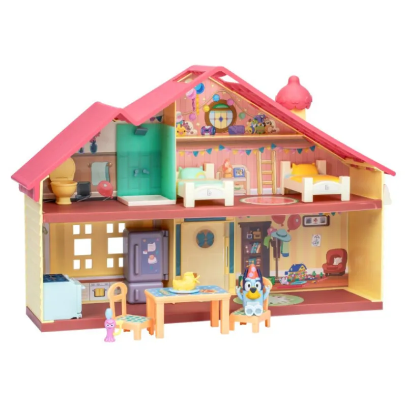 Bluey Casa de Cumpleaños Playset> Figuras Acción