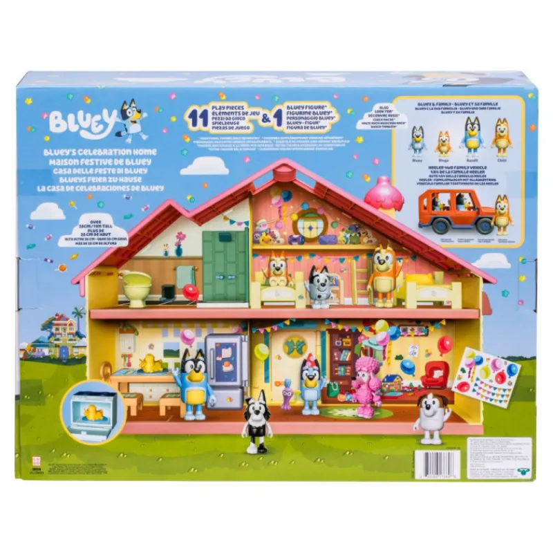Bluey Casa de Cumpleaños Playset> Figuras Acción