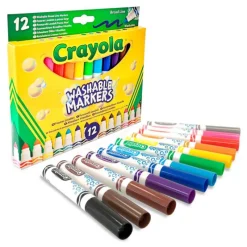 Crayola 12 Rotuladores Súper Lavables Maxi Punta> Creativos|Vuelta Al Cole