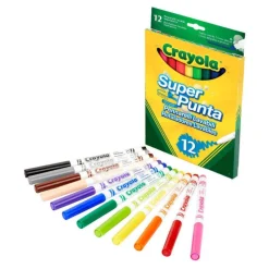 Crayola 12 Rotuladores Súper Punta Lavables> Creativos|Vuelta Al Cole