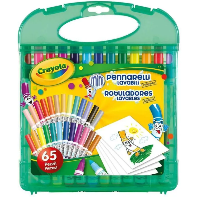 Crayola Maletín Rotuladores Lavables 65 Piezas> Creativos