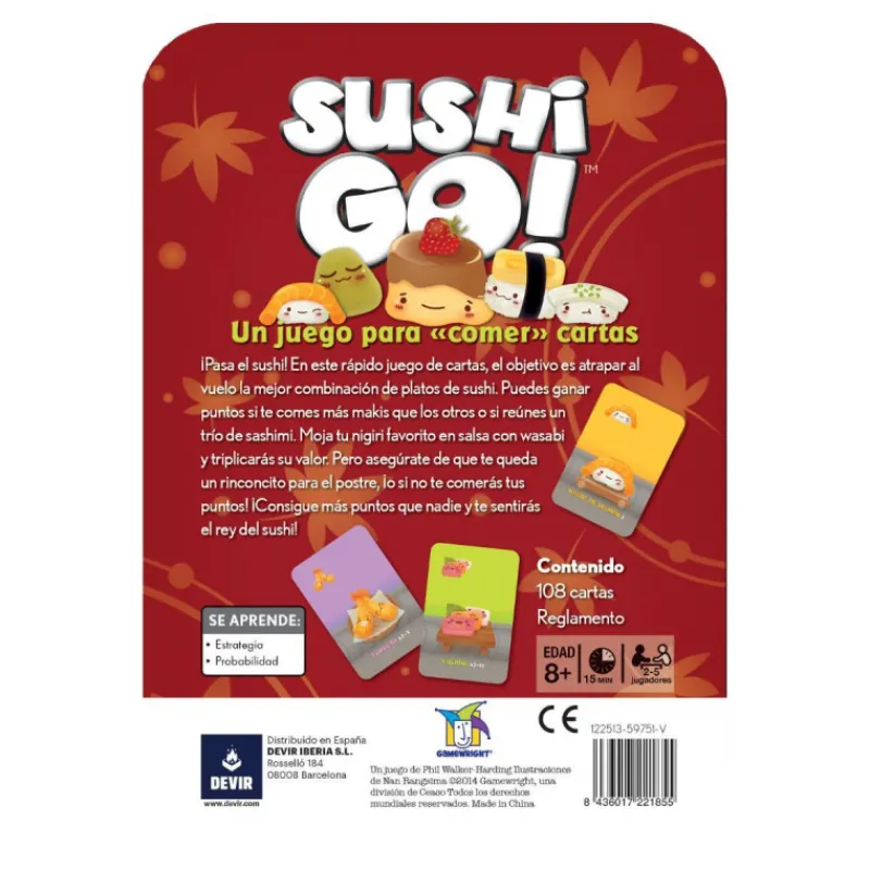 Otras marcas Devir Sushi Go Juegos de Mesa> Juegos De Mesa