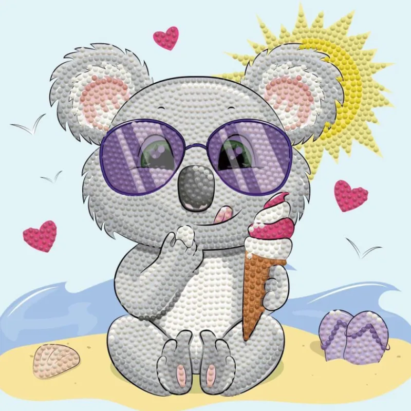 Diamond Dotz Koala con Helado Cuadro de Diamantes 5D> Creativos|Fan Zone
