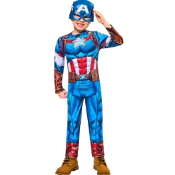 Marvel Disfraz Infantil Capitán América Black Line Talla S 7-8 Años> Disfraces Y Accesorios