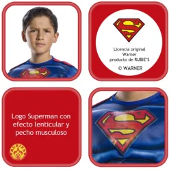 Superman Disfraz Infantil Blackline Talla 3-4 Años> Disfraces Y Accesorios