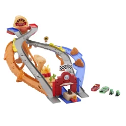 Disney Pixar Cars Circuito de Carreras de Rescate de la Serie Rescate a Toda Máquina con 4 Coches> Vehículos Y Pistas
