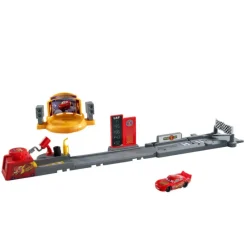 Cars Disney Pixar Conjunto de Juego Pista de Acrobacias y Saltos Copa Pistón y Coche de Juguete de Rayo McQueen><noscript><img width=