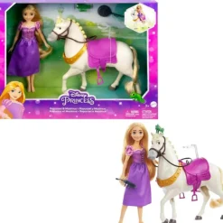 Disney princess Muñeca Rapunzel y Caballo Máximus><noscript><img width=