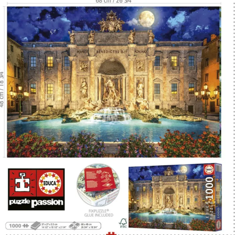 Otras marcas Educa Puzzle 1000 Piezas Fontana Di Trevi - 19923> Puzzles