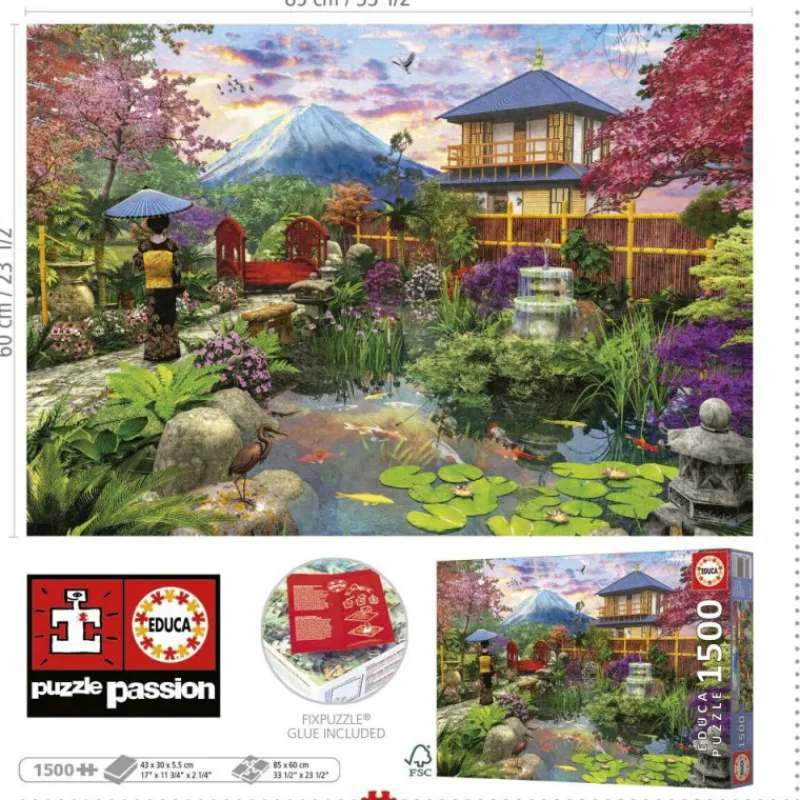 Otras marcas Educa Puzzle 1500 Piezas Jardín Japonés - 19937> Puzzles