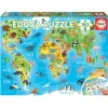 Otras marcas Educa Puzzle 150 Piezas Mapamundi Animales - 18115> Puzzles