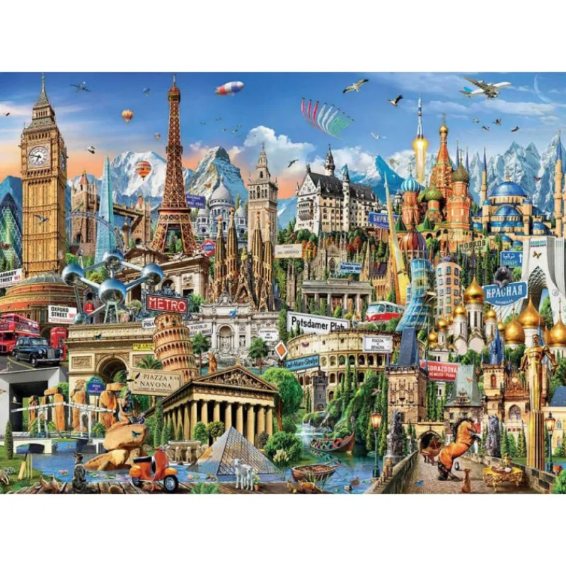 Otras marcas Educa Puzzle 2000 Piezas Símbolos de Europa - 17697> Puzzles
