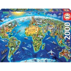 Otras marcas Educa Puzzle 2000 Piezas Símbolos del Mundo - 17129> Puzzles