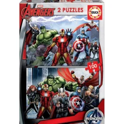 Capitan america Educa Puzzle 2 x 100 Piezas Avengers - 15771> Puzzles