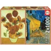 Otras marcas Educa Puzzle 2 x 1000 Piezas Los Girasoles y Terraza de Café por la Noche - 18491> Puzzles