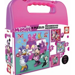 Disney Educa Puzzle Progresivo 12-16-20-25 Piezas Maleta Minnie - 17638> Puzzles