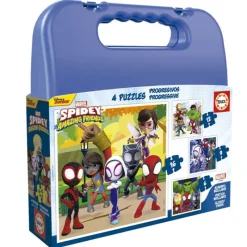 Spidey and his amazing friends Educa Puzzle Progresivo 6-9-12-16 Piezas en Maleta - 19580> Puzzles