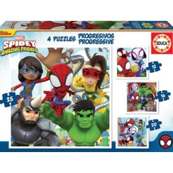 Spidey and his amazing friends Educa Puzzle Progresivo 12-16-20-25 Piezas - 19295> Puzzles