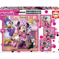 Disney Educa Puzzle Progresivo 12-16-20-25 Piezas Minnie Happy Helpers - 17630> Puzzles