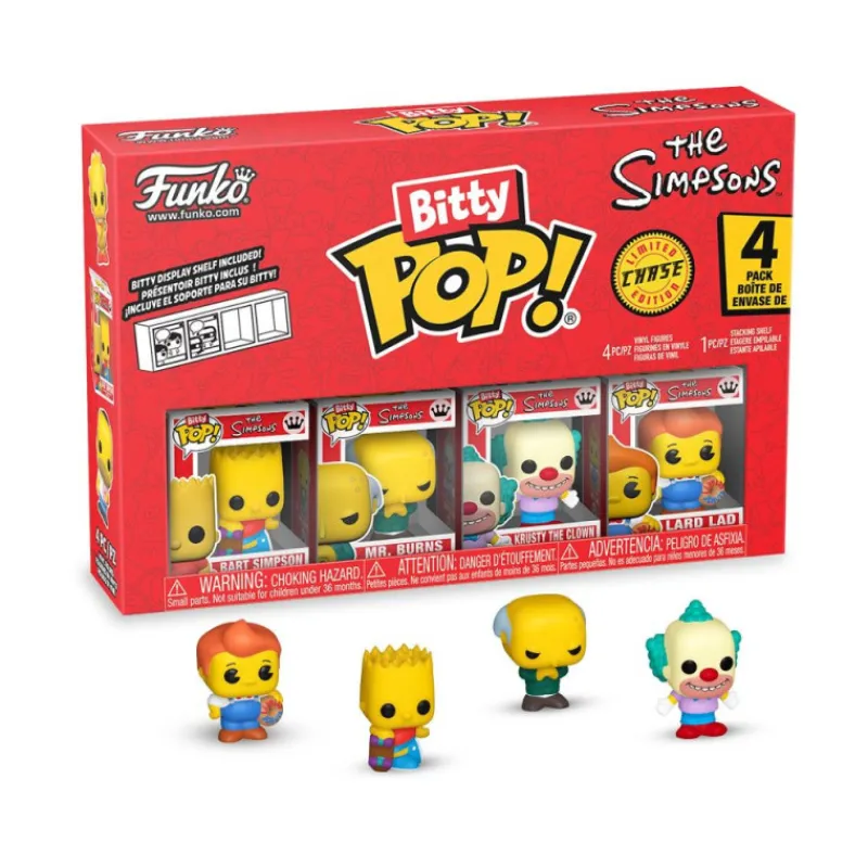 Funko Bitty Pop! Los Simpsons Bart Simpsons Pack 4 Figuras de Vinilo Varios Modelos> Fan Zone|Figuras Acción