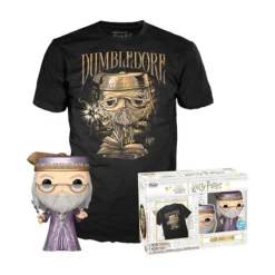 Funko Pop! & Tee Movies Harry Potter Pack Figura de Vinilo Dumbledore y Camiseta Talla S> Fan Zone|Figuras Acción