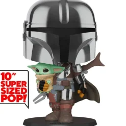 Funko Pop! Star Wars Figura de Vinilo The Mandalorian con The Child 25 cm> Fan Zone|Figuras Acción