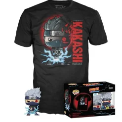 Funko Pop! Tees Naruto Shippuden Pack Figura Kakashi Edición Especial Brilla en la Oscuridad con Camiseta Talla XL><noscript><img width=