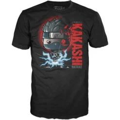 Funko Pop! Tees Naruto Shippuden Pack Figura Kakashi Edición Especial Brilla en la Oscuridad con Camiseta Talla XL><noscript><img width=