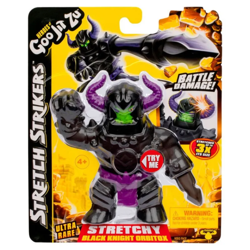 Goo jit zu Heroes Stretch Trikers Figura Stretchy Black Knight Orbitox> Figuras Acción