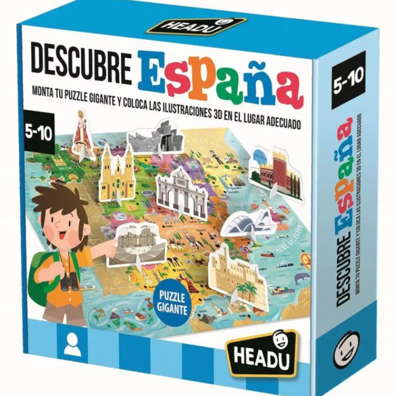 Otras marcas Headu Descubre España Juego Educativo de Geografía> Juegos De Mesa|Puzzles
