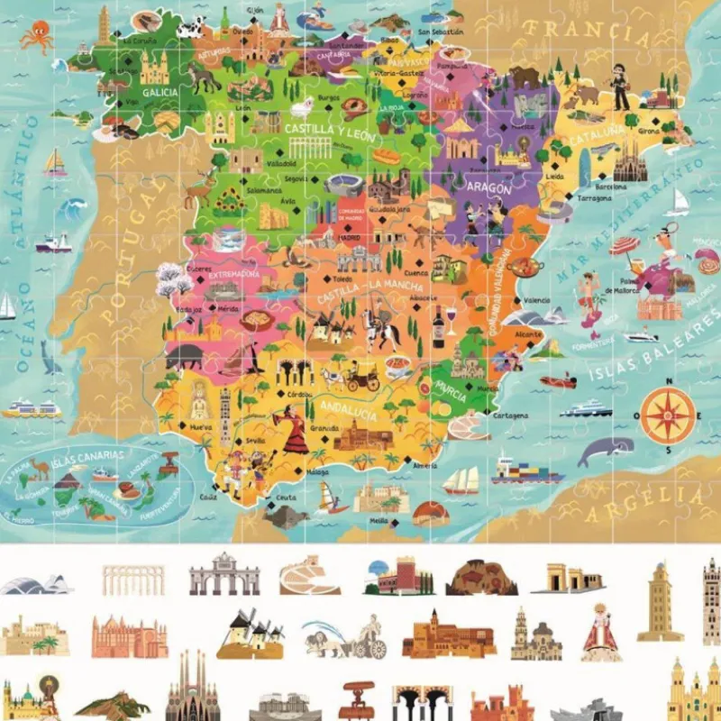 Otras marcas Headu Descubre España Juego Educativo de Geografía> Juegos De Mesa|Puzzles
