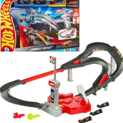 Hot wheels Circuito de Carreras a Gran Velocidad de Fórmula 1 y con 3 Coches> Vehículos Y Pistas