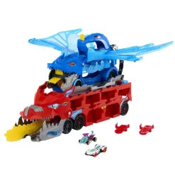 Hot wheels City Dragón Transportador con Ataque Doble Definitivo con 2 Coches> Vehículos Y Pistas