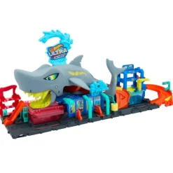 Hot wheels City Túnel de Lavado del Supertiburón Pista con Coche Reveal> Vehículos Y Pistas