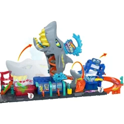 Hot wheels City Túnel de Lavado del Supertiburón Pista con Coche Reveal><noscript><img width=