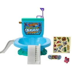 Hot wheels Flush & Go Skate Bowl Set de Juego con Forma de Inodoro> Vehículos Y Pistas