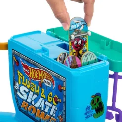 Hot wheels Flush & Go Skate Bowl Set de Juego con Forma de Inodoro><noscript><img width=