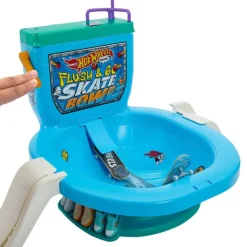 Hot wheels Flush & Go Skate Bowl Set de Juego con Forma de Inodoro><noscript><img width=