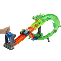 Hot wheels Monster Trucks Conjunto Destrucción del Dragón Serie Sharks Vs Dinos><noscript><img width=
