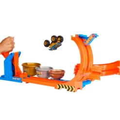 Hot wheels Monster Trucks Trofeo Challenge de Loopings y Giros Bigfoot Conjunto de Pista y Camión, Conjunto de Juego><noscript><img width=