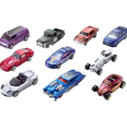 Hot wheels Pack 10 Vehículos Varios Modelos> Vehículos Y Pistas