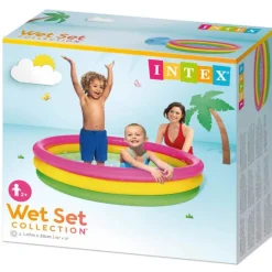 Otras marcas INTEX Piscina Hinchable 3 Aros con Suelo Acolchado 147 x 33 cm> Juguetes Deportivos