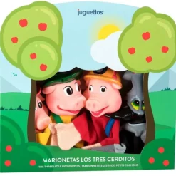 Juguettos 4 Marionetas Los Tres Cerditos> Imitación